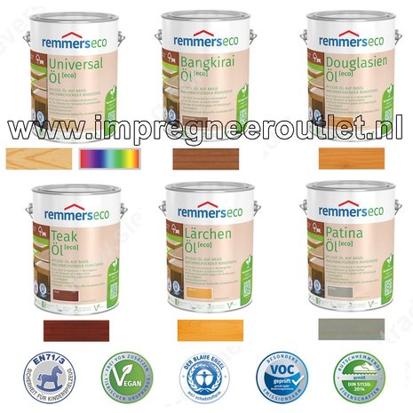 Remmers Tuinhoutolie Eco (2,5 liter), waterbasis