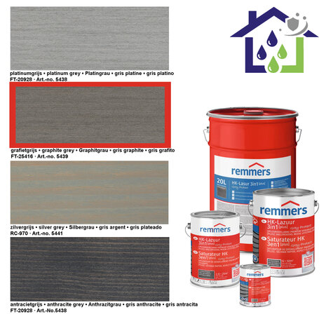 HK Lasur grey protect 20L grafitgrau