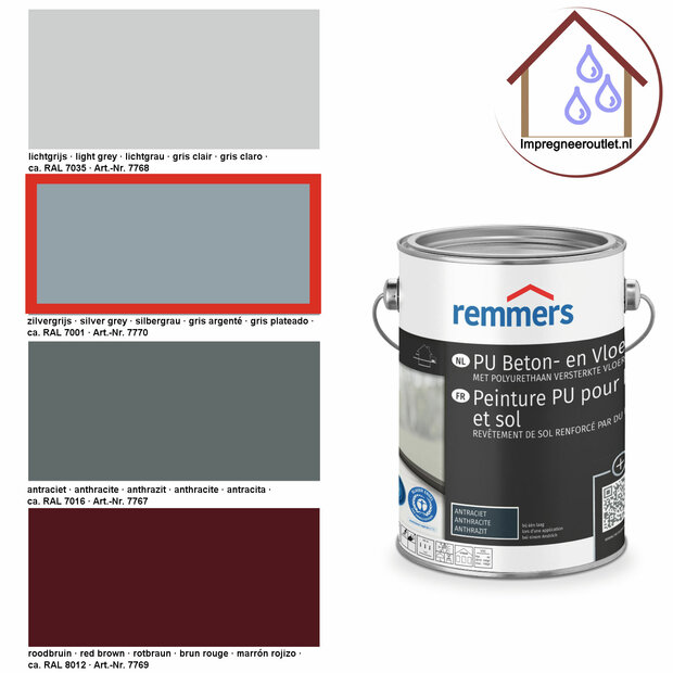 PU beton en vloerverf RAL7001