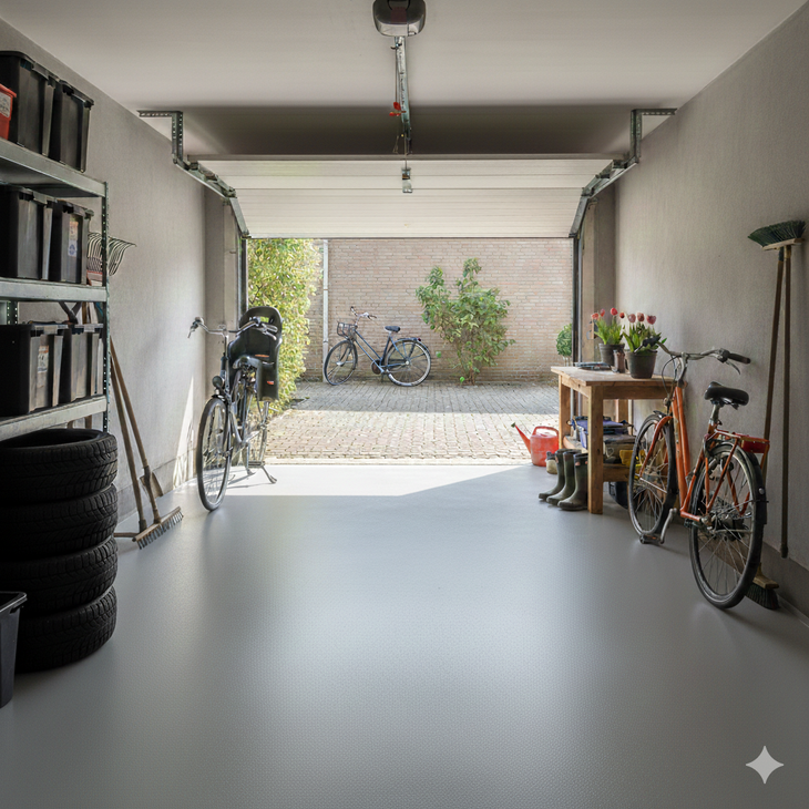 PU garage floor coating lichtgrijs RAL7035RAL 6035