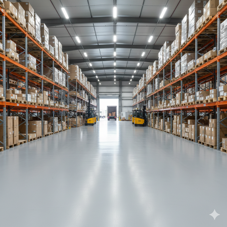 PU garage floor coating lichtgrijs RAL7035RAL 6035