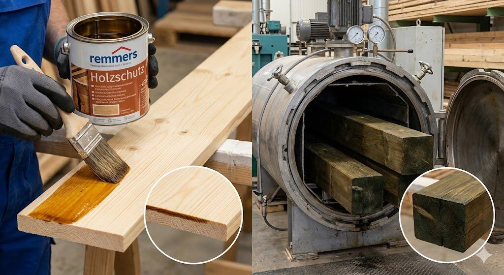 Verschil tussen oppervlakte‑impregnatie en diepimpregnatie